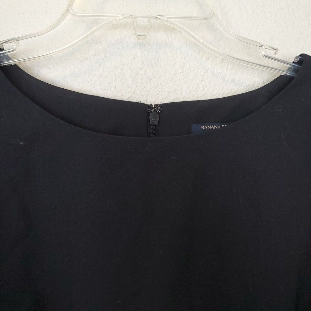 Banana‎ Republic Sz 6P Black Lined & Belted Sleeveless Sheath Dress with Pockets - Picture 7 of 16